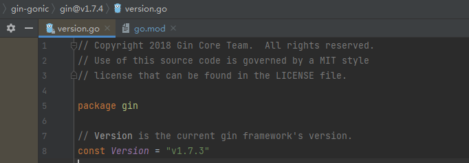 why the constant 'Version' defined in version.go of v1.7.4 is "v1.7.3 ...