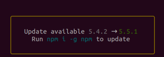 [BUG] Remove update npm message · Issue #1727 · npm/cli · GitHub
