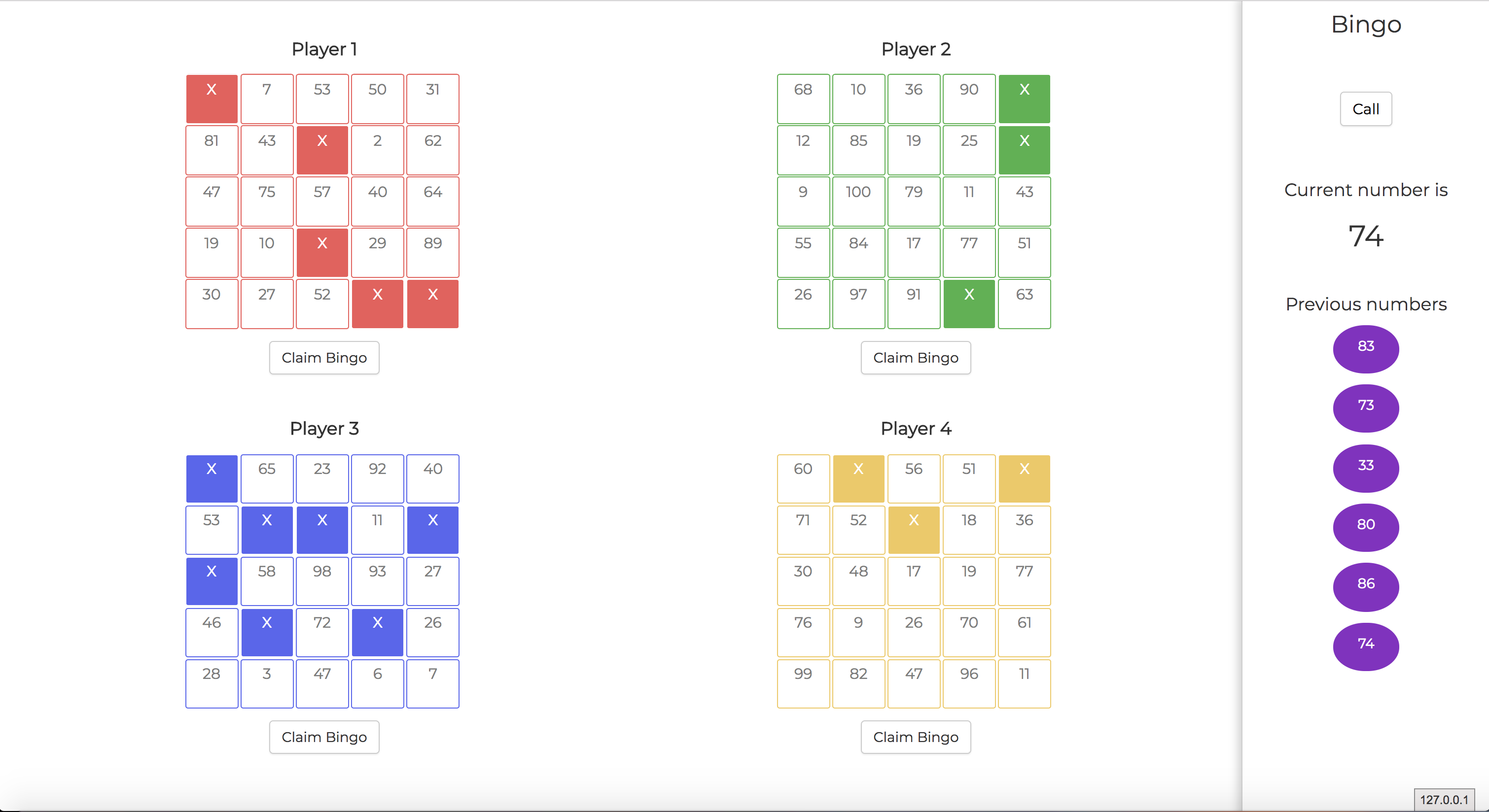 GitHub avinashiyer4292/bingo A Bingo game created in React, Node.js