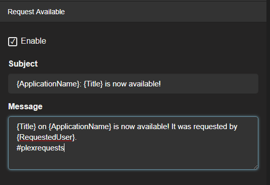 Telegram notification needs parsing · Issue #1686 · Ombi-app/Ombi · GitHub