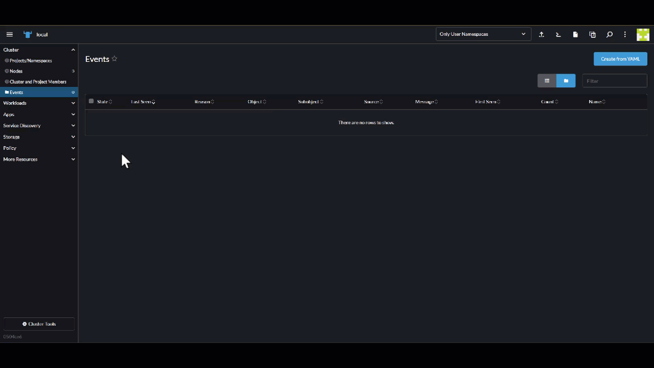 Some of the Event page column header tooltips are not being generated ...