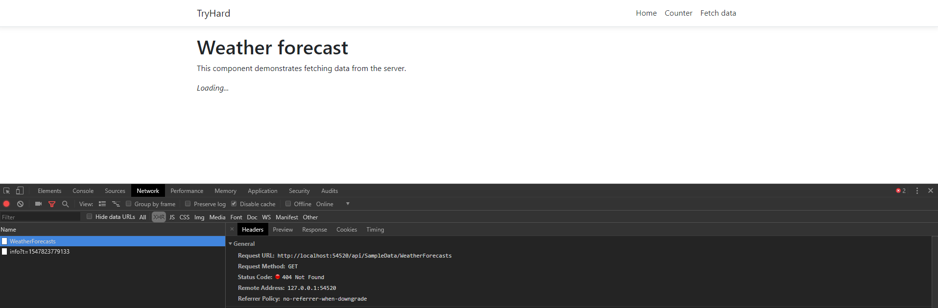 dotnet new angular boilerplate doesn't connect API with client · Issue ...