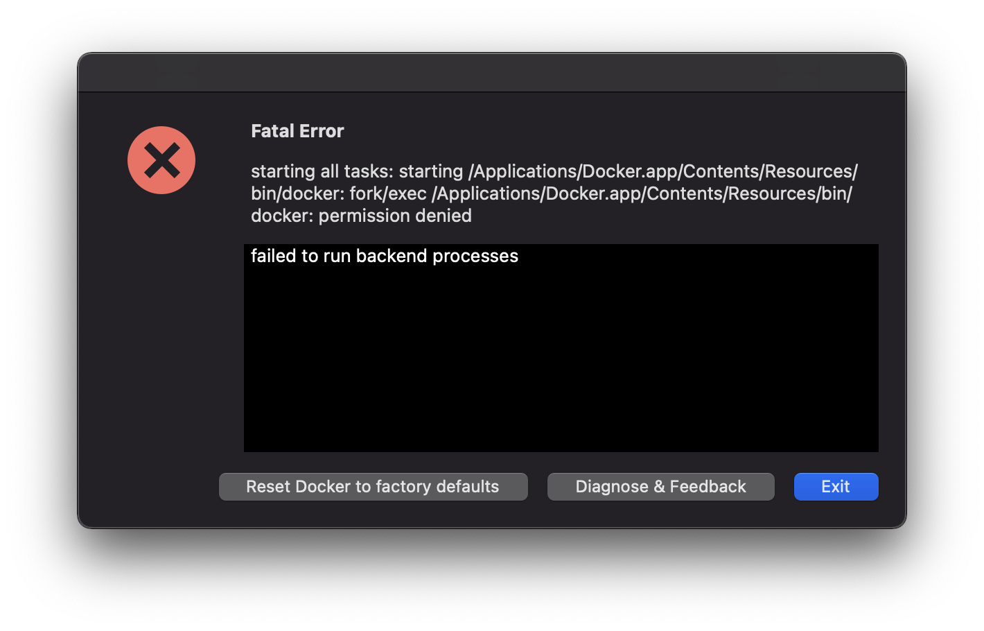 failed to run backend processes - docker: permission denied · Issue ...