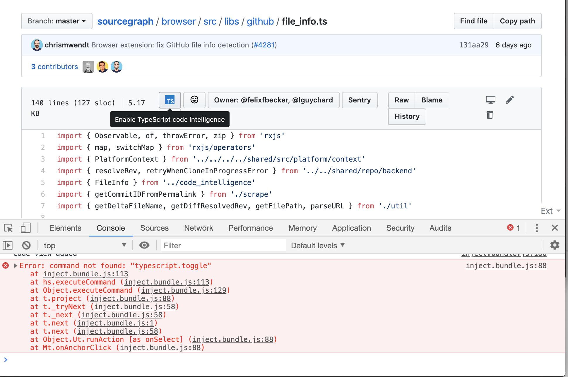 TypeScript toggle doesn't work if basic code intel fallback is used ...