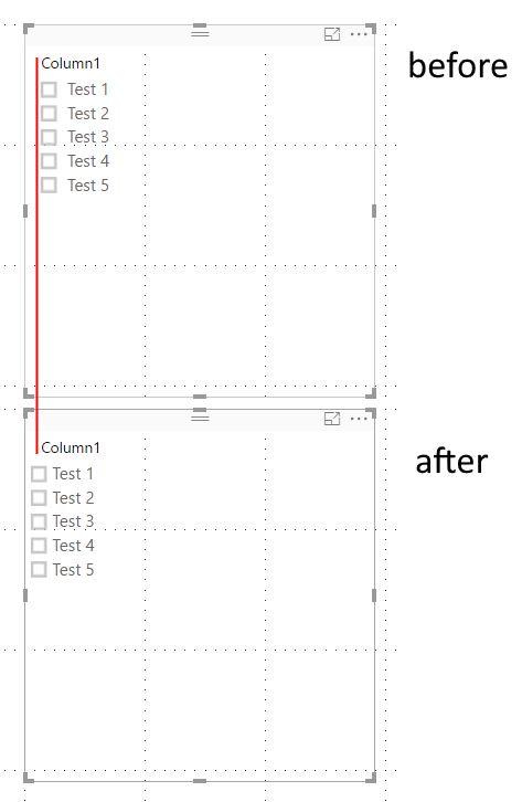 Standard slicer checkboxes shifts after hierarchy slicer being ...