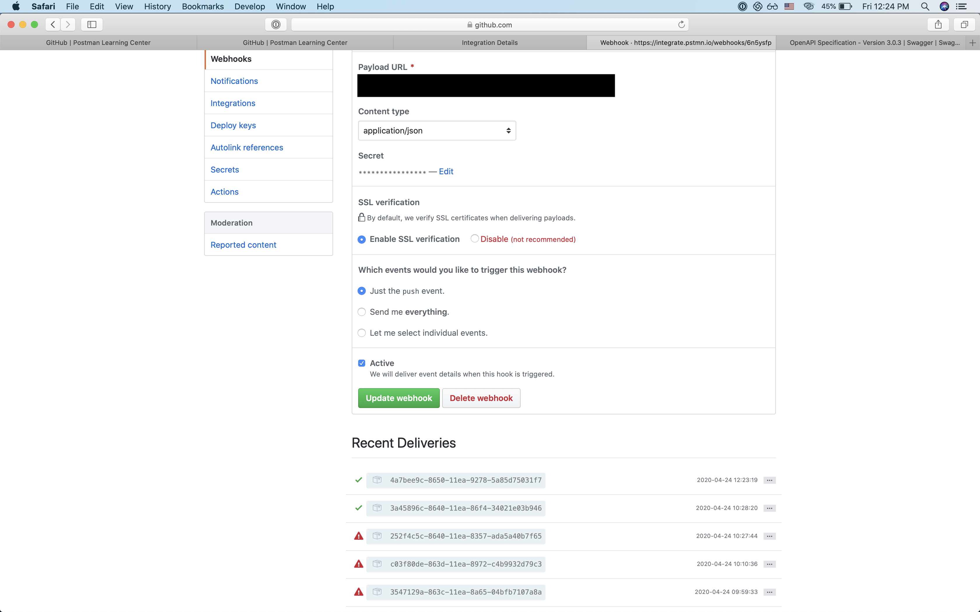 2Way Sync Fails to Sync when the change originates on GitHub · Issue 8386 · postmanlabs