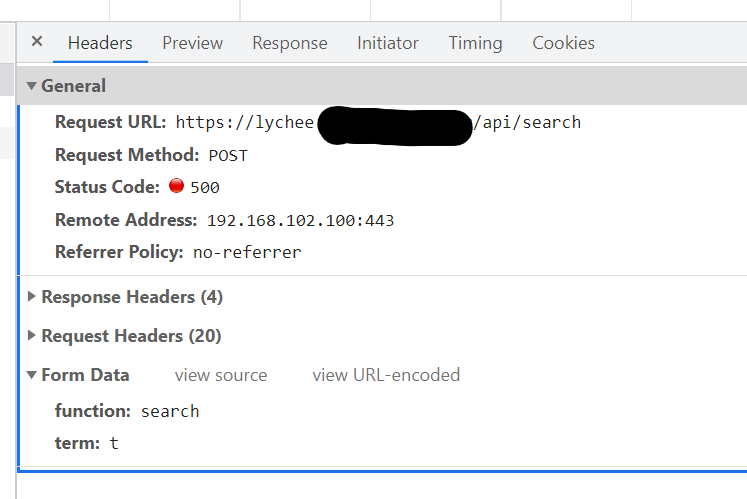 Server error during search · Issue #1054 · LycheeOrg/Lychee · GitHub