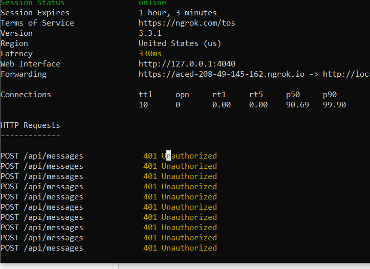 Always getting unathorised error in ngrok command prompt · Issue 9274
