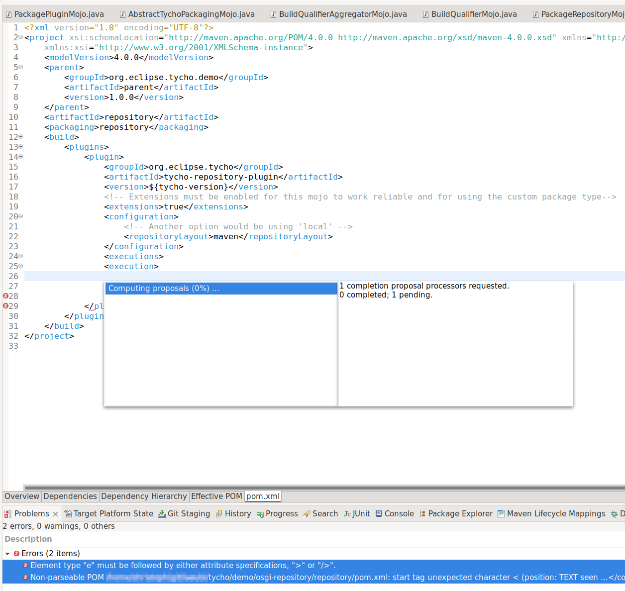 is stuck after some completions · Issue 444 · eclipse