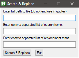 Search and Replace