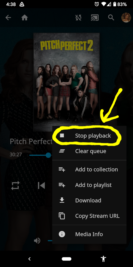 Stop button in remote control · Issue #95 · jellyfin/jellyfin-android ...