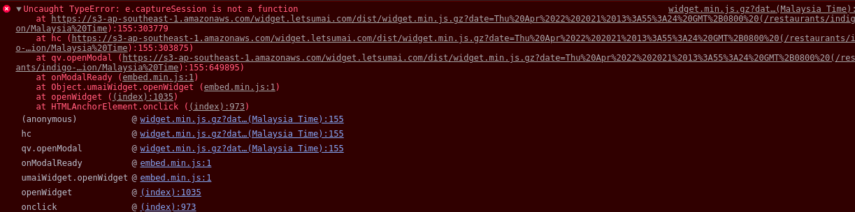 Uncaught TypeError: e.captureSession is not a function in 6.3.0 · Issue ...