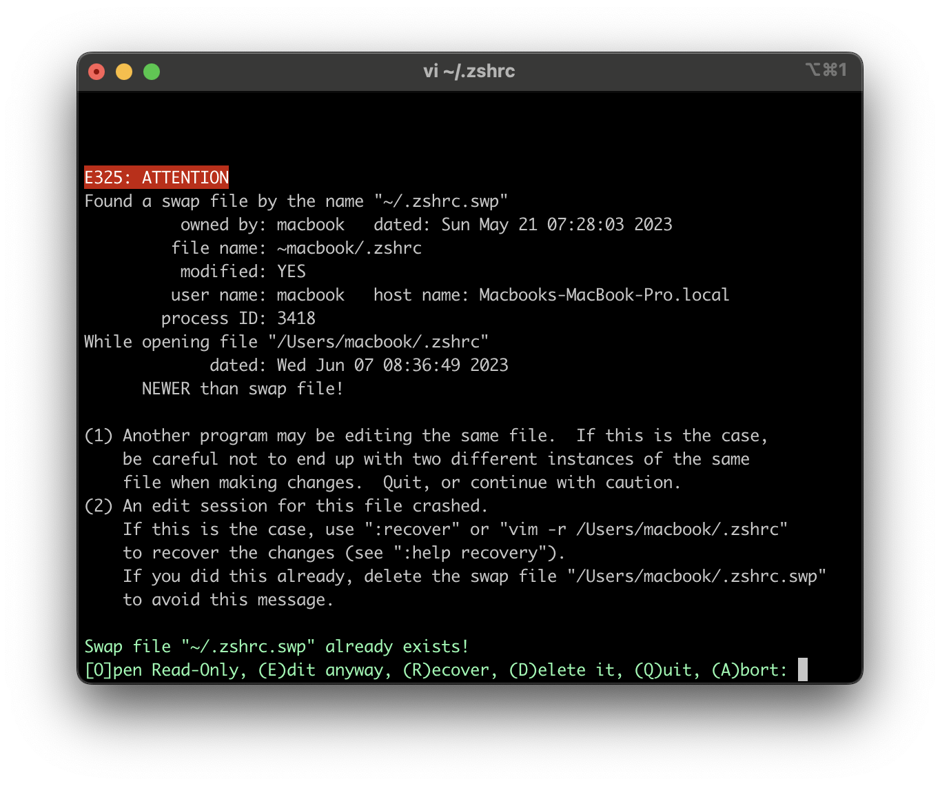 i can’t edit or change in vi /.zshrc · Issue 11735 · ohmyzsh/ohmyzsh