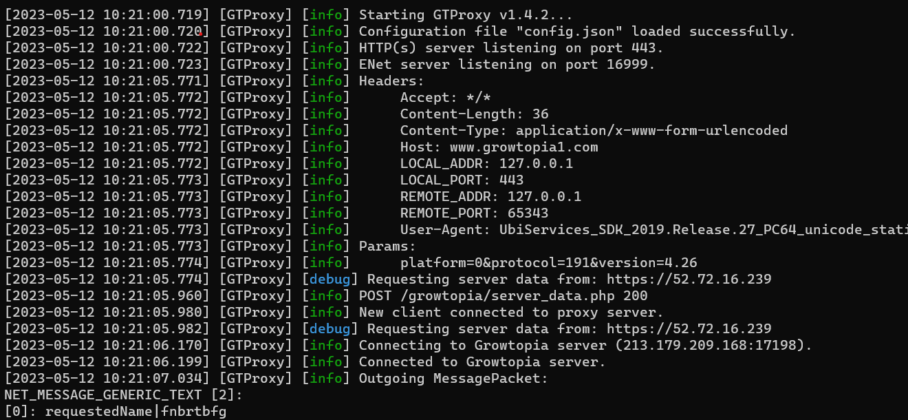 Stuck on "Logging on [username]" for Growtopia Version 4.26 · Issue 57