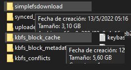 Keybase Locaj Storage Folders