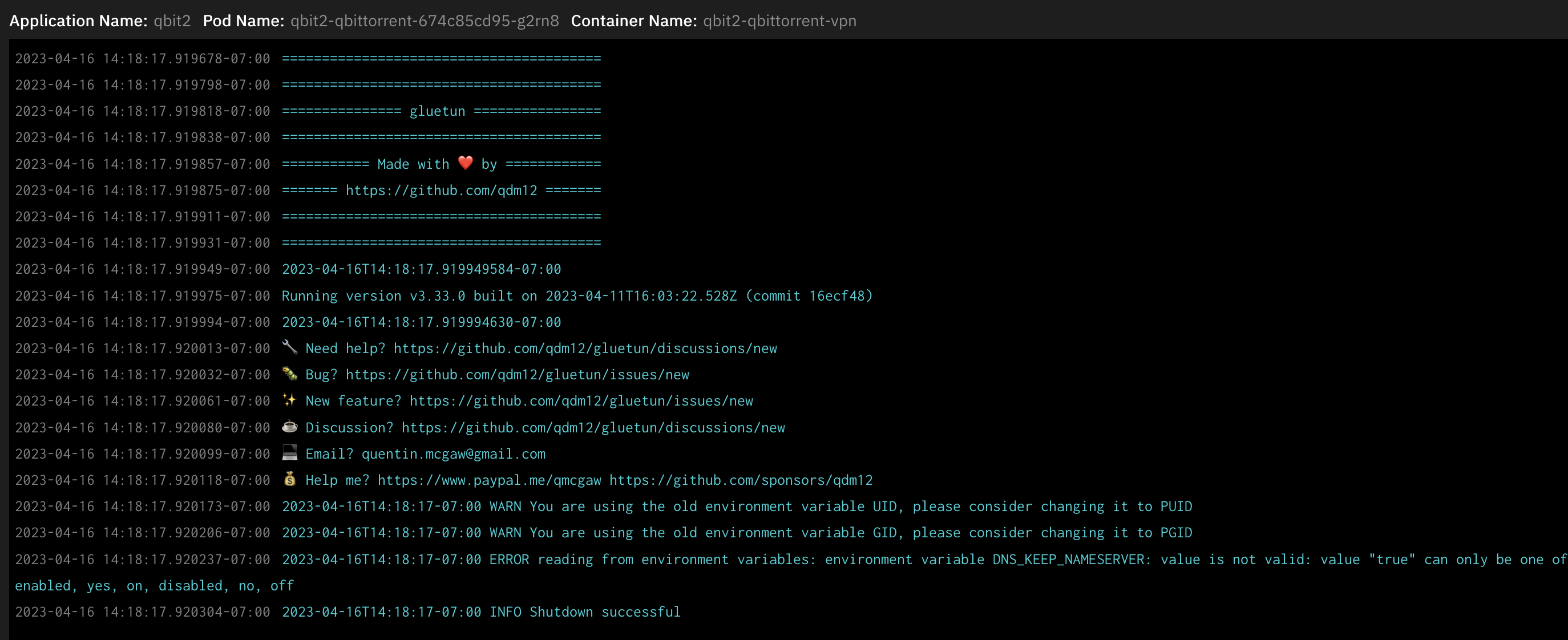 gluetun typo environment variable DNS_KEEP_NAMESERVER: value is not ...