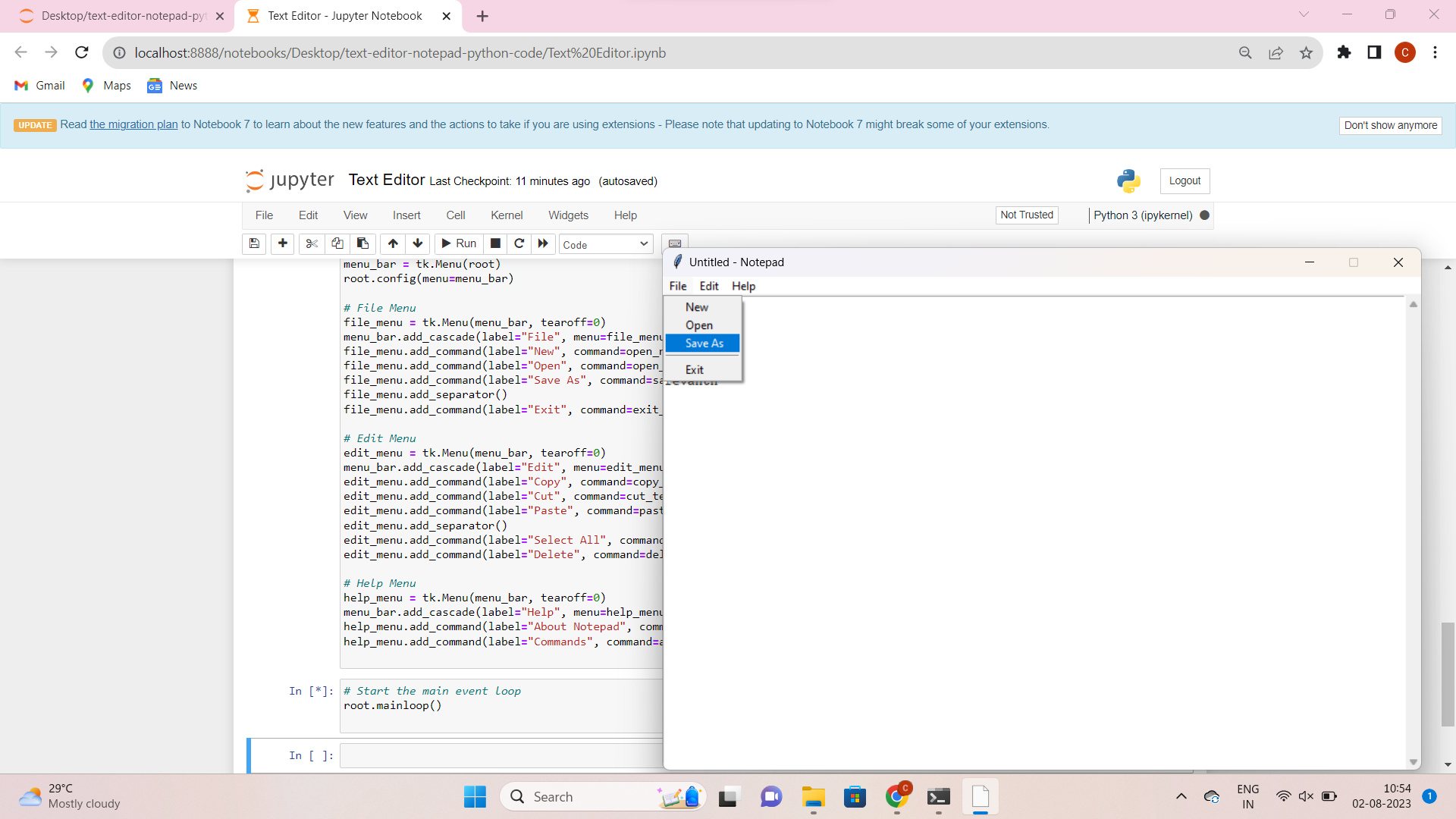 GitHub - 20981a4207/Text-Editor-Python
