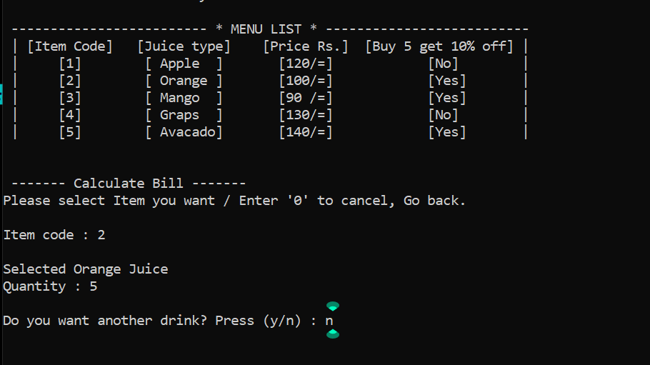 GitHub - rnshalinda/Restaurant-Bill-Calculator-Cashier-system ...