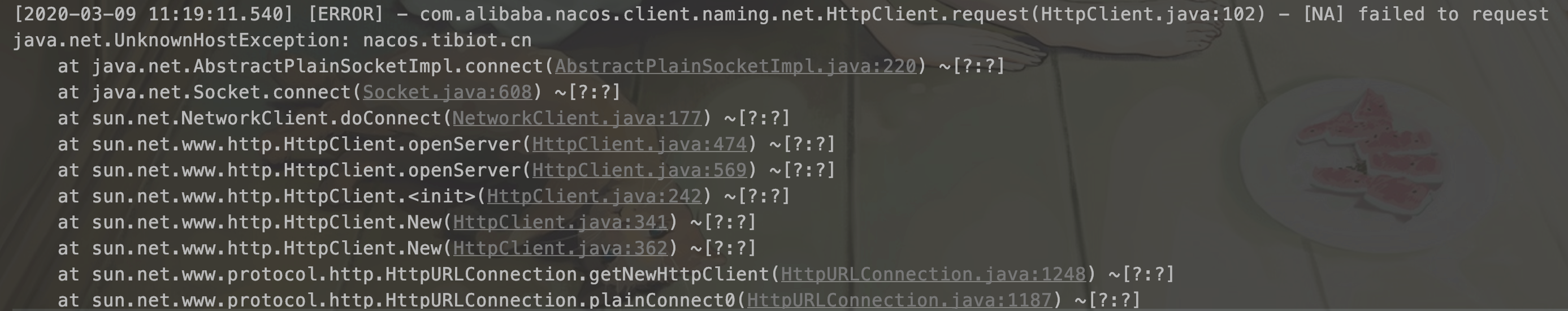 [NA] failed to request · Issue #2437 · alibaba/nacos · GitHub