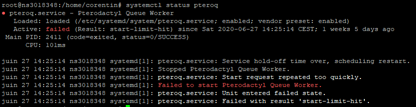 Queue Worker failed to start · Issue #2162 · pterodactyl/panel · GitHub