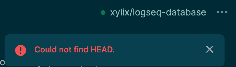 Could not find HEAD · Issue #1305 · logseq/logseq · GitHub