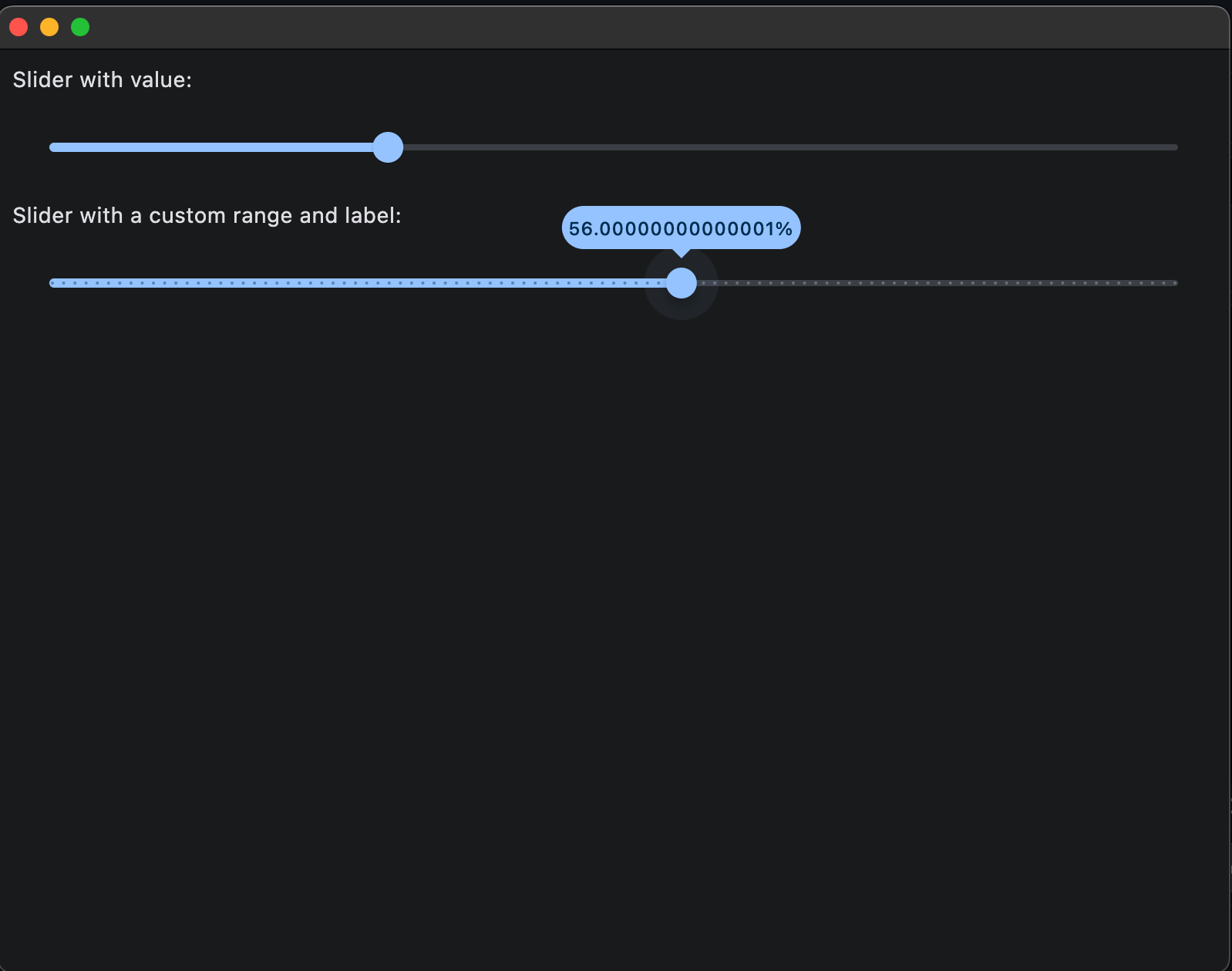 Integer sliders are not possible, float sliders can have ugly values