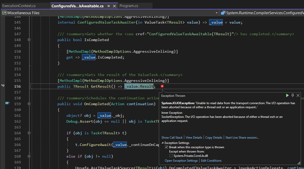 HTTPClient throw many System.IO.IOException in .NET6 & .NET7 · Issue ...