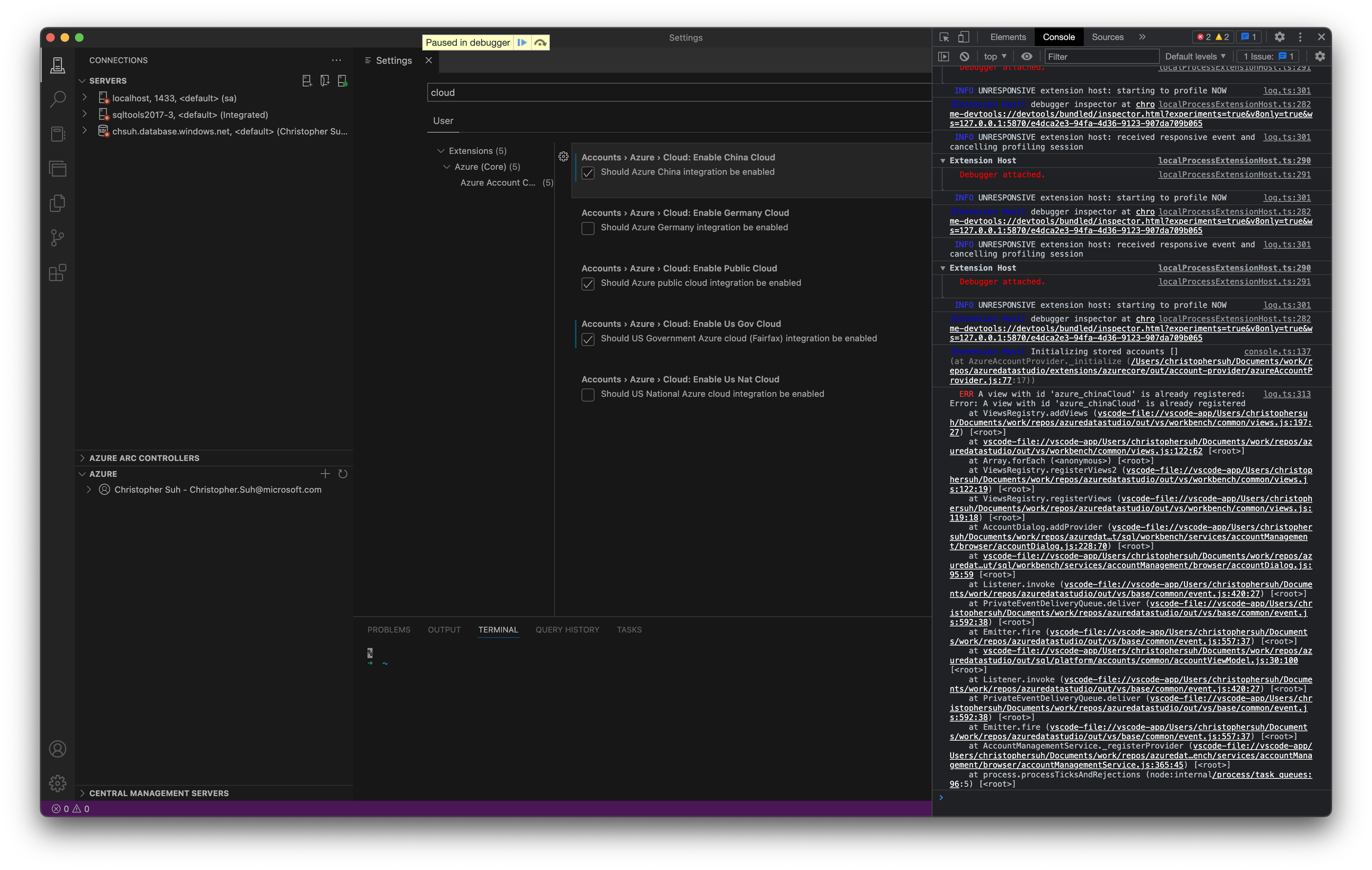 Multiple minor bugs when activating national clouds · Issue #21867 ...