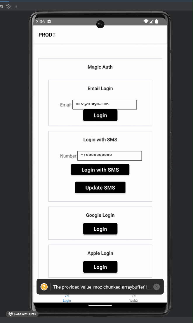 Blank Screen on webview for android devices when using `GoogleLogin` or