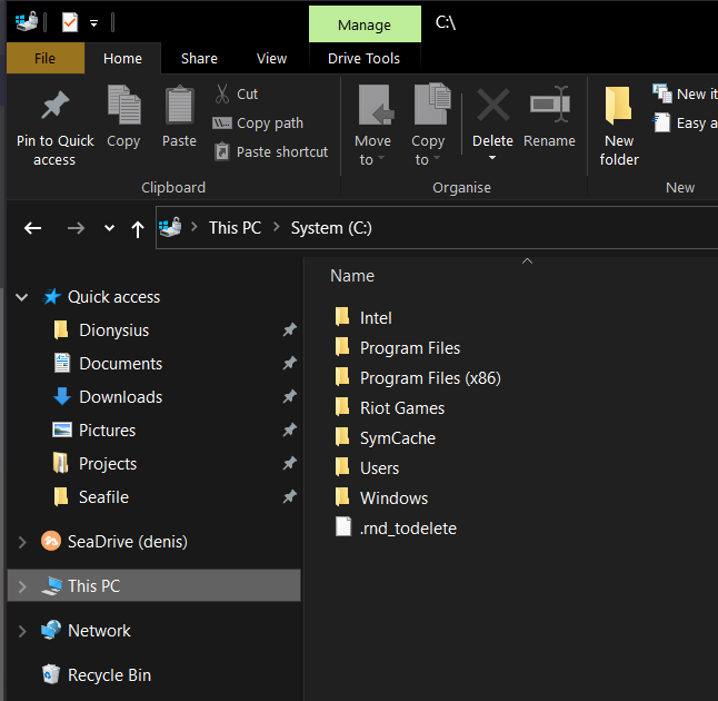 Option to move Recycle Bin outside Favorites to the main navigation on the bottom · Issue 10624
