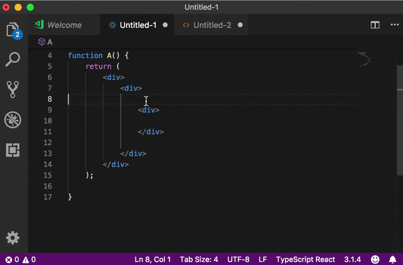 Inconsistent TSX indent cursor after end tag · Issue #62748 · microsoft ...