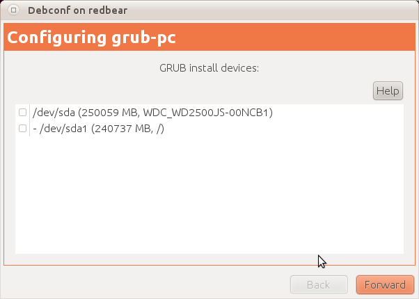 Grub install dev sda. Grub2. debconf (программный пакет). как добавить в grub2 загрузку windows 10. debconf.