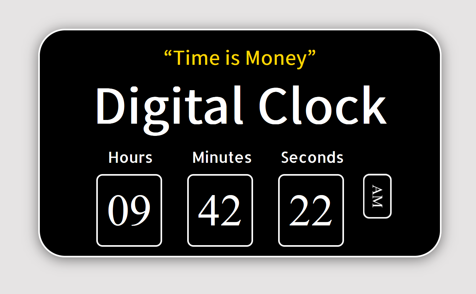 GitHub KunalKhandekar/DigitalClock A simple digital clock