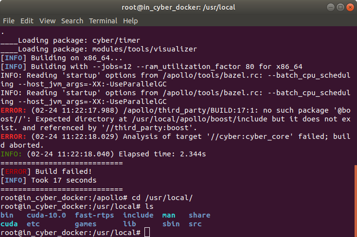 build cyber in docker fail:no such package '@boost//' · Issue #10755 ...