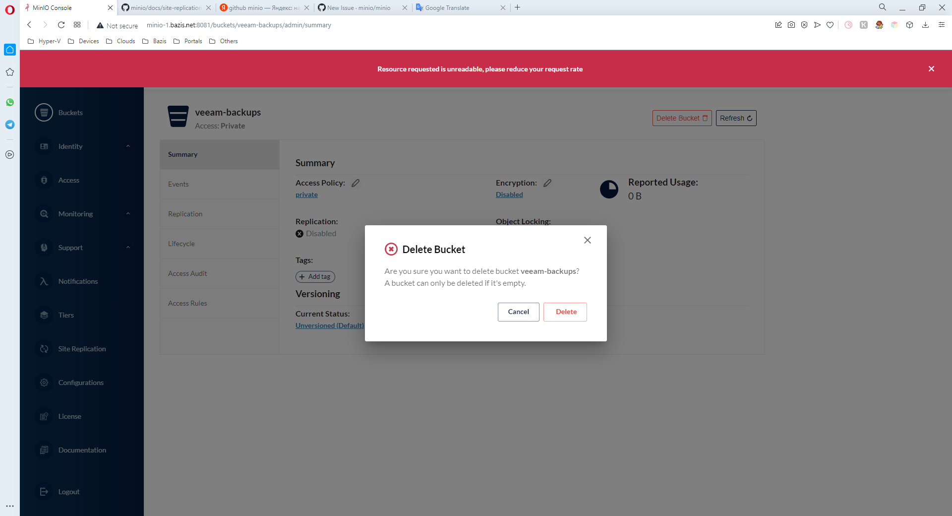 Unable to remove bucket · Issue 14957 · minio/minio · GitHub