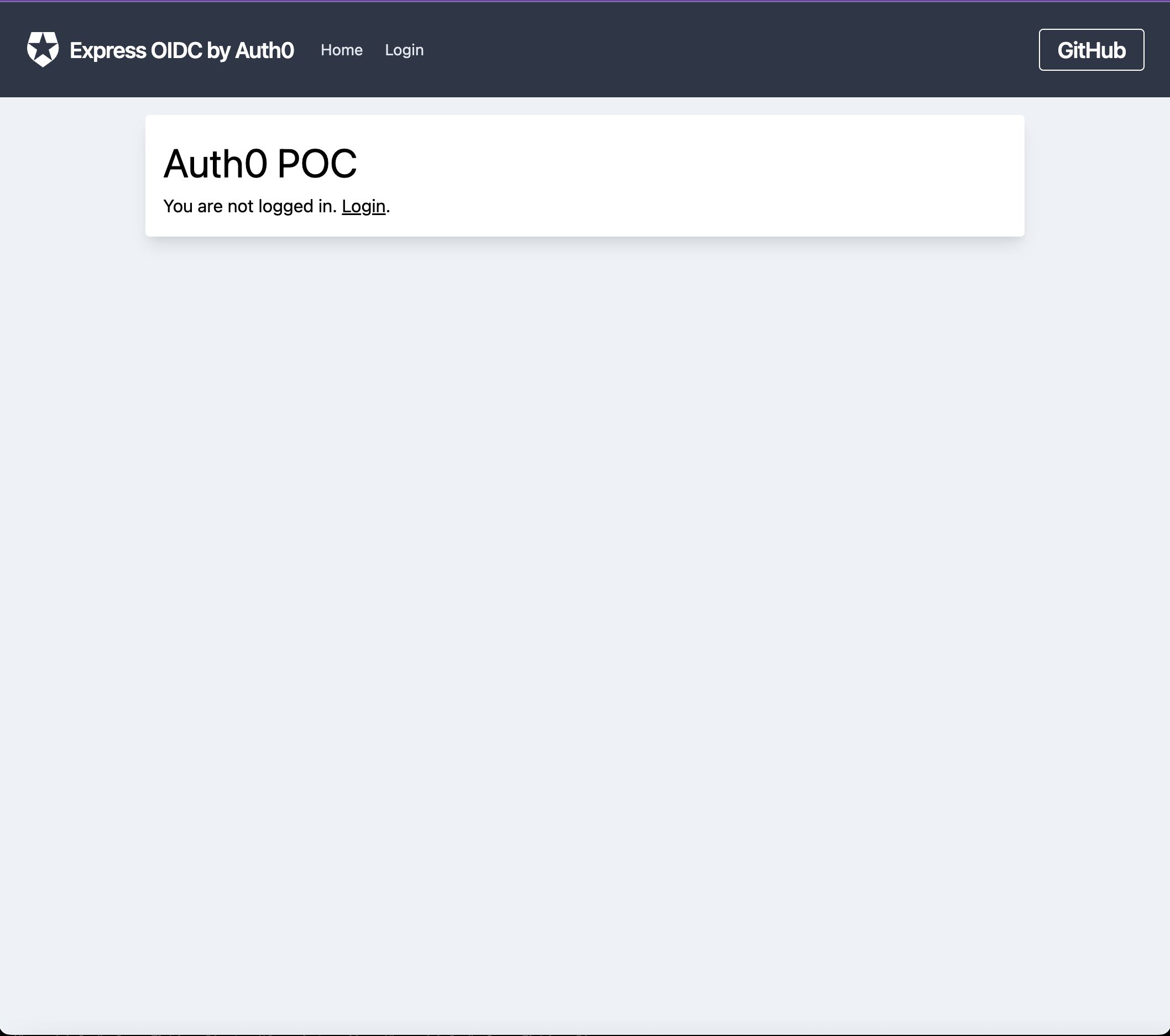GitHub spencerklinepci/Auth0 POC Auth0 App