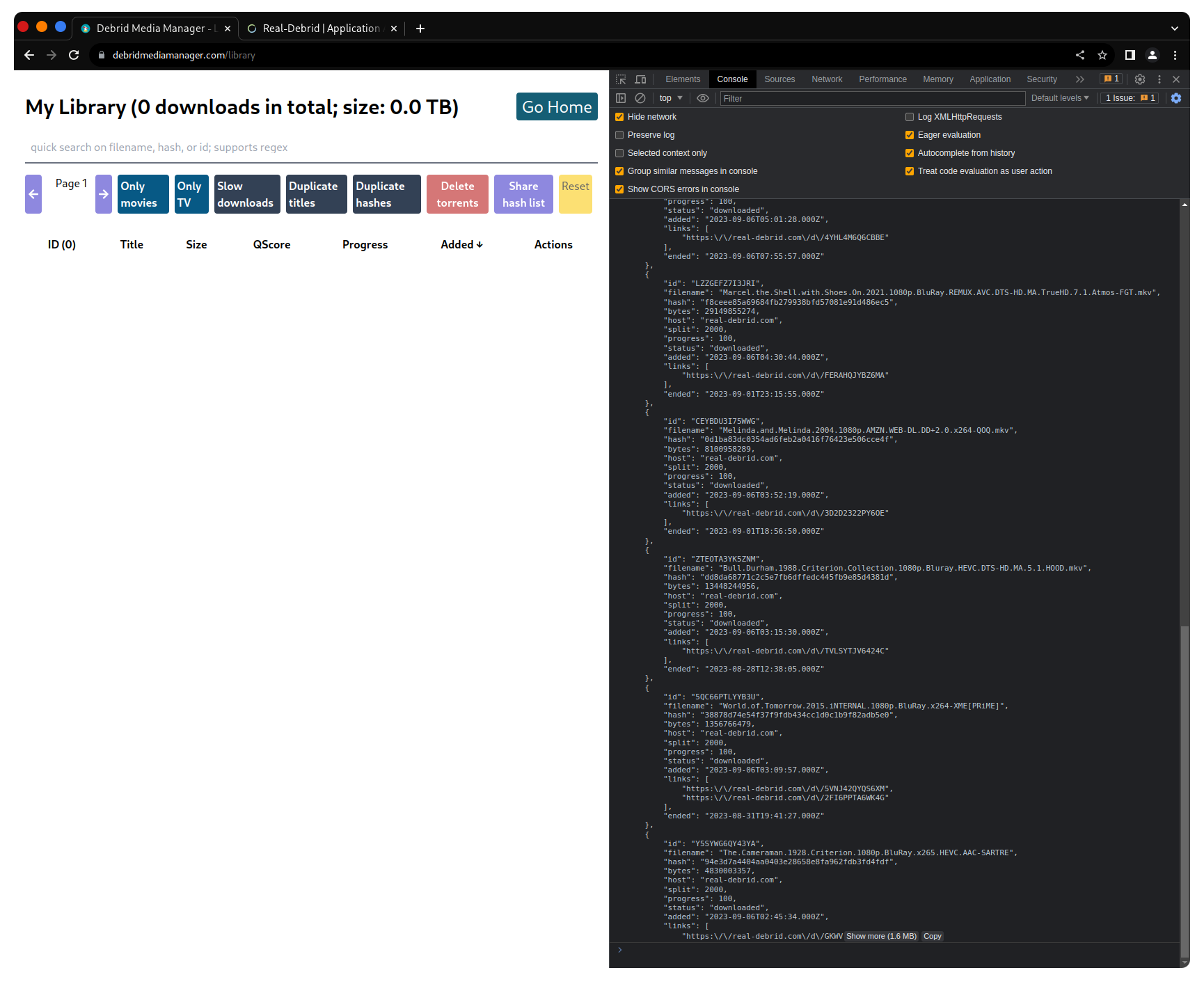Wont show RD Contents · Issue 48 · debridmediamanager/debridmedia