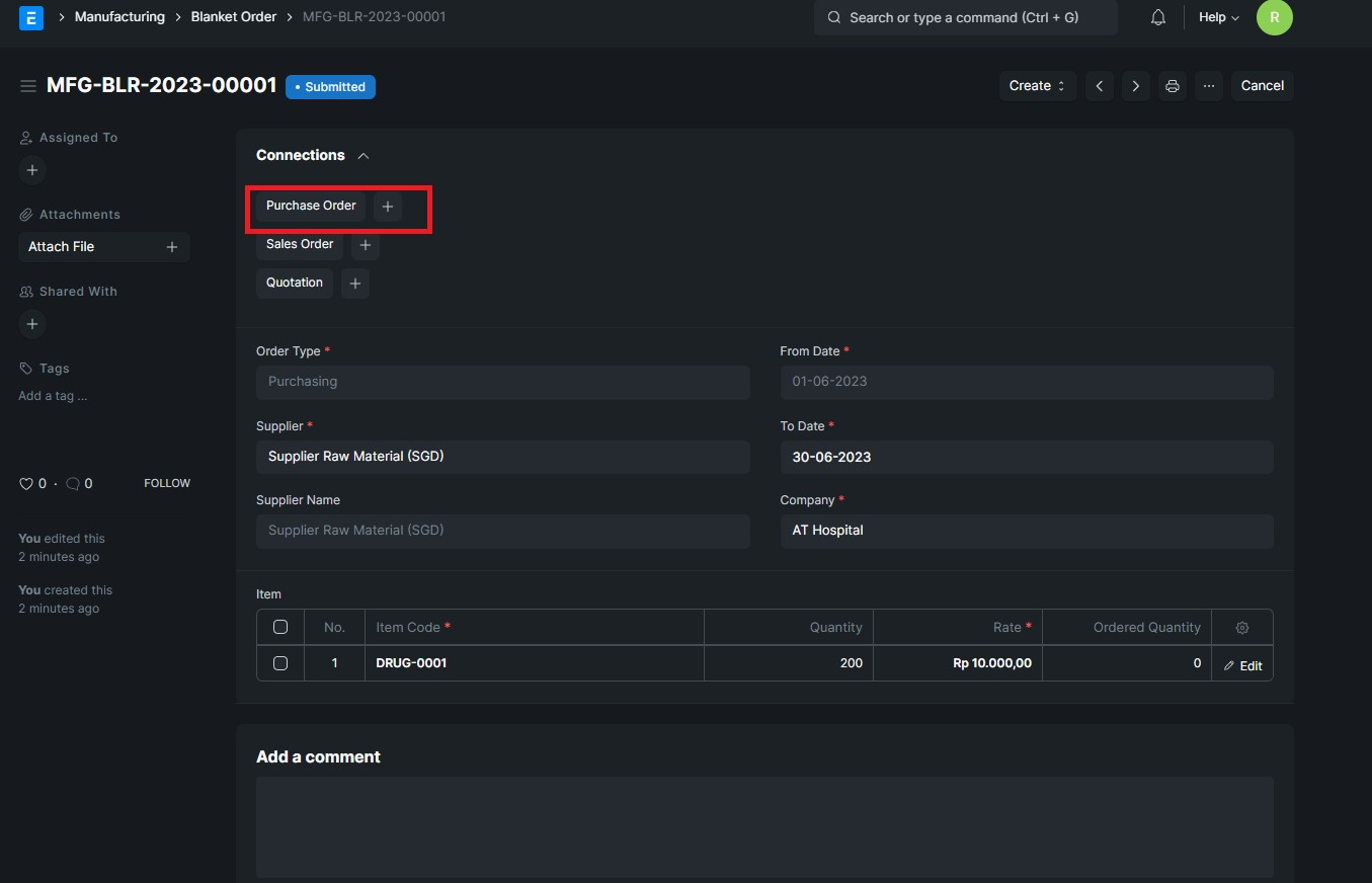 Item rate could not be fetched from Blanket Order to Purchase Order