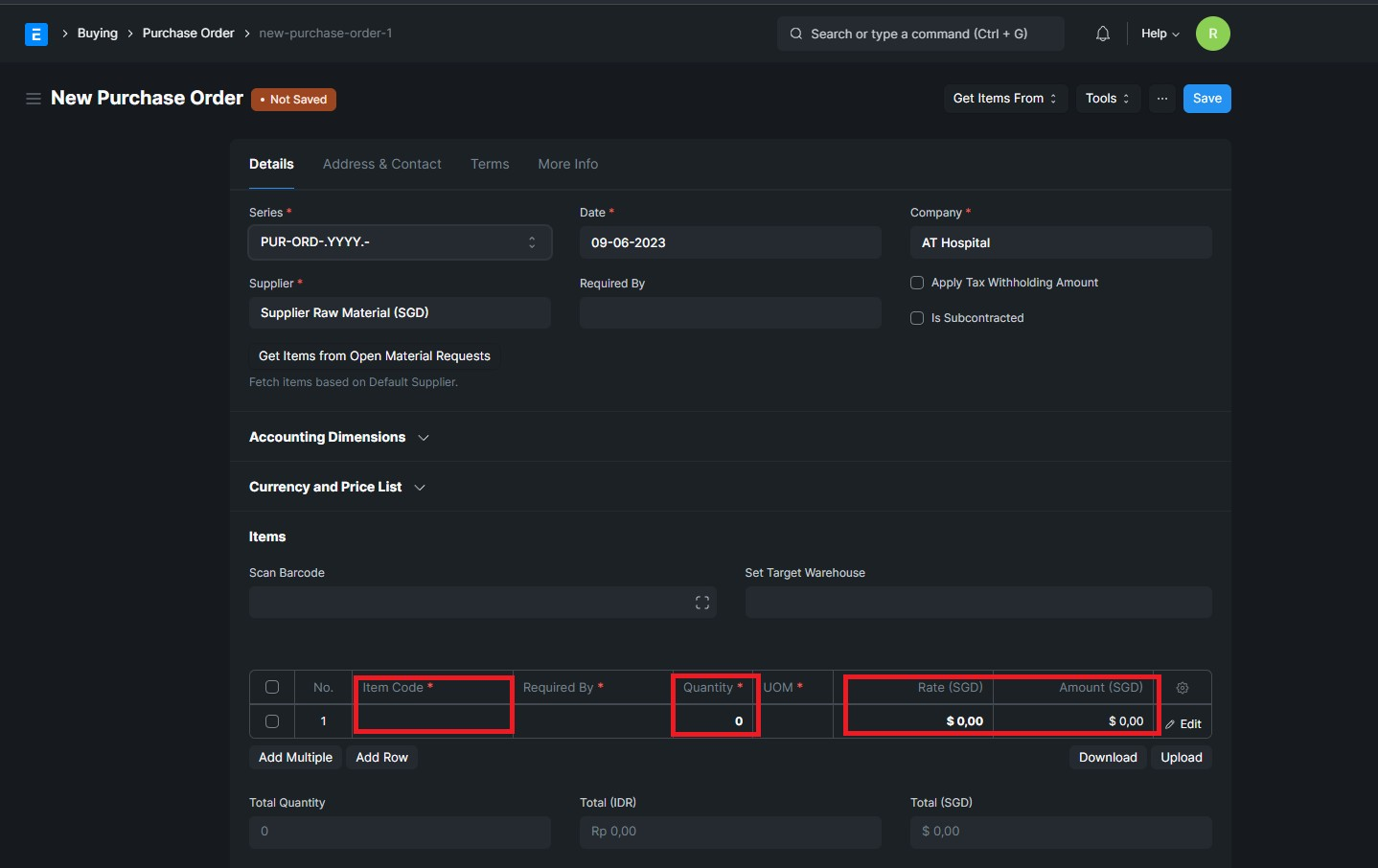 Item rate could not be fetched from Blanket Order to Purchase Order
