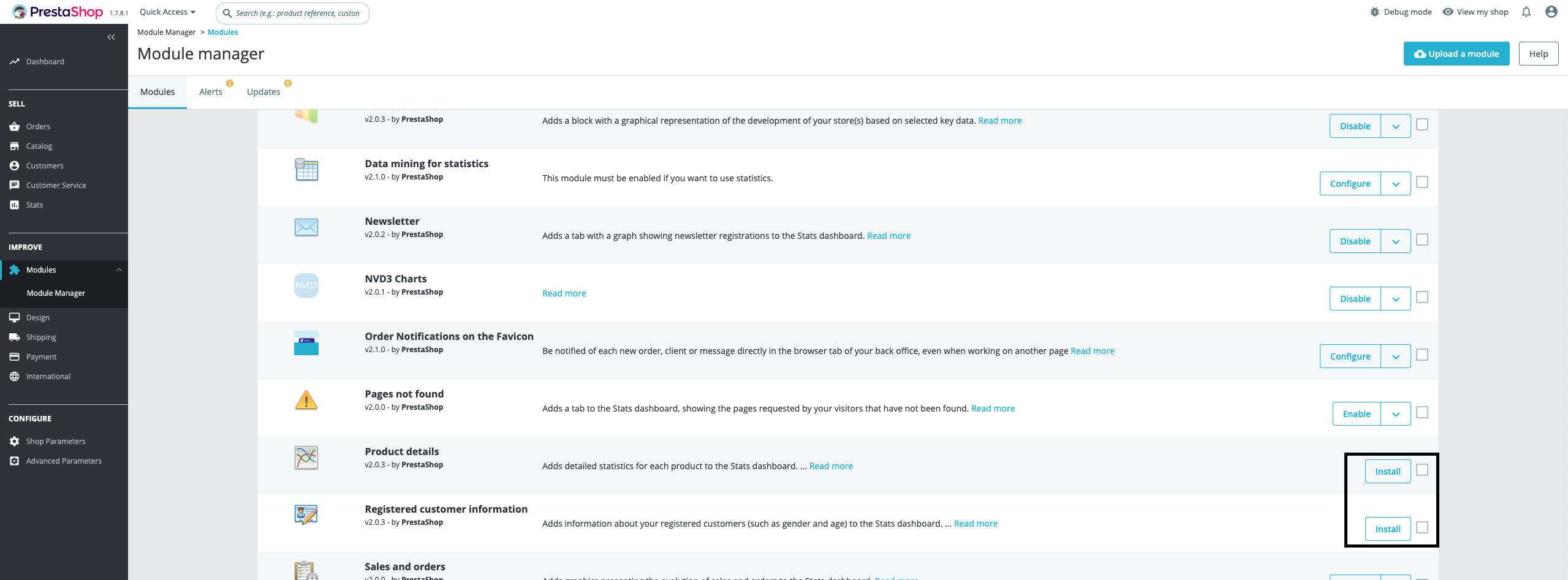 Fix module manager bugs · Issue #26144 · PrestaShop/PrestaShop · GitHub