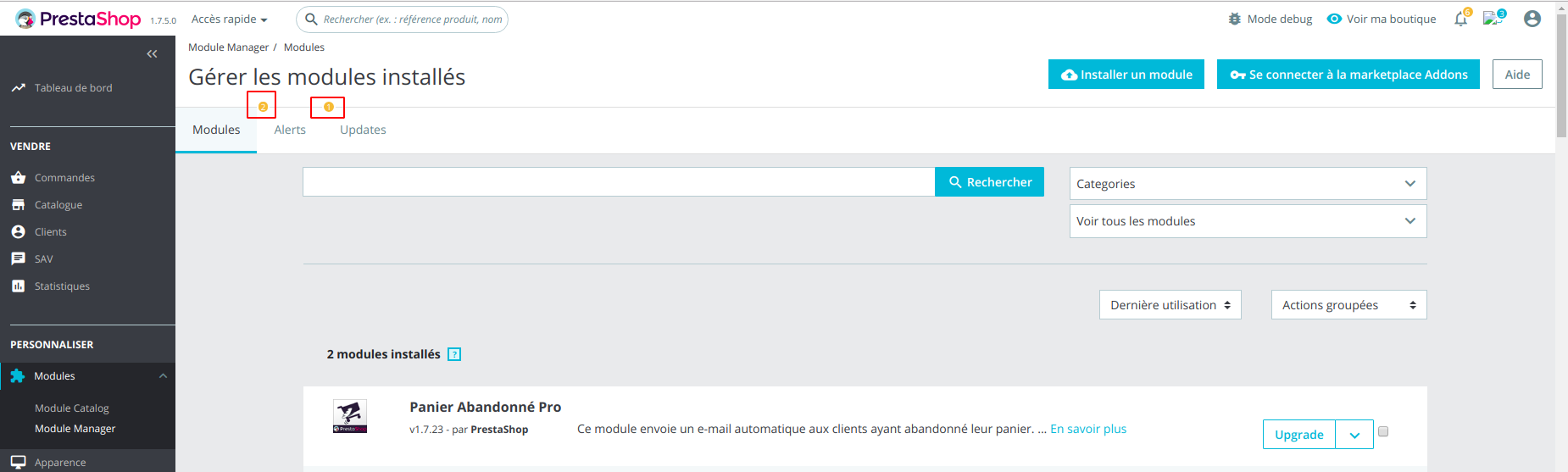 Notifications icons not correctly placed on module page · Issue #10251 ...