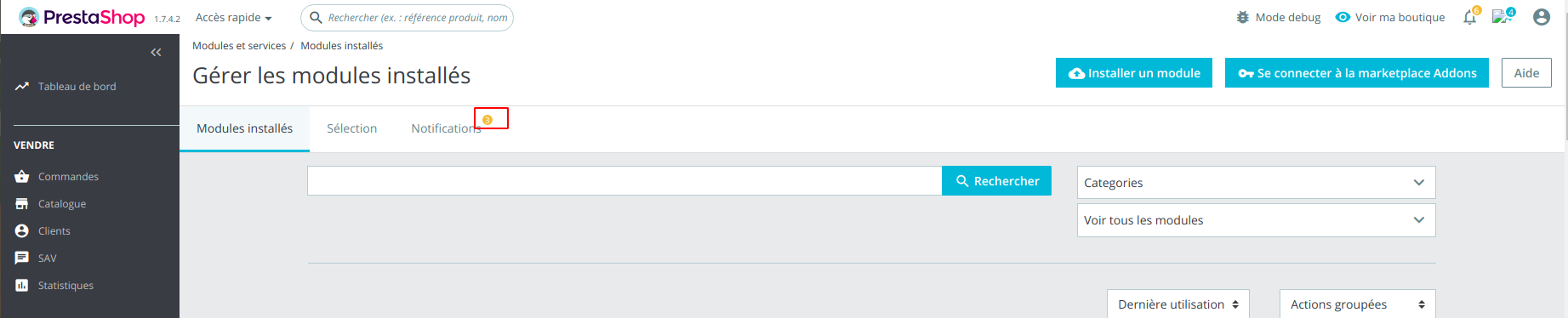 Notifications icons not correctly placed on module page · Issue #10251 ...
