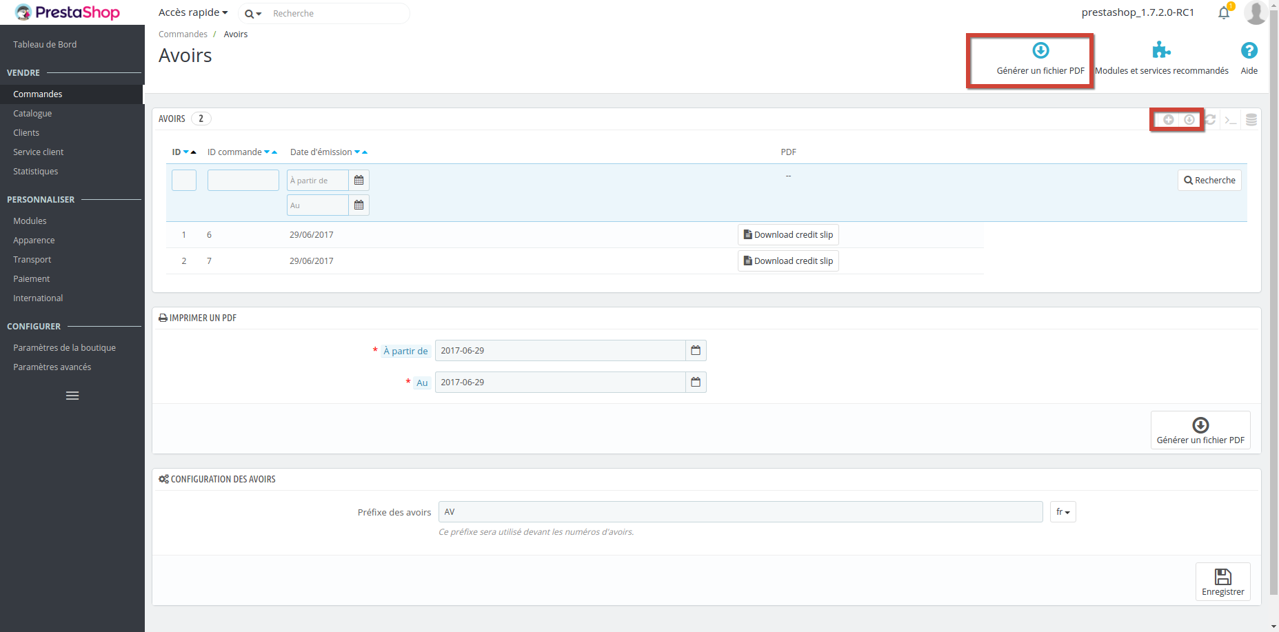 [BOOM3355] Generate credit slips and add buttons not working on Credit