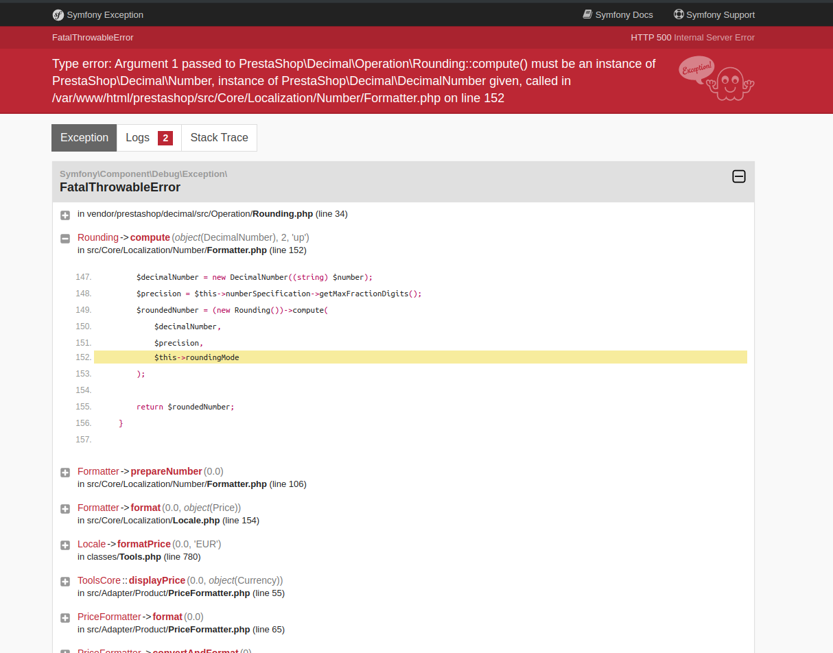 Fatal error on FO & BO > Modules manager after a fresh install on ...