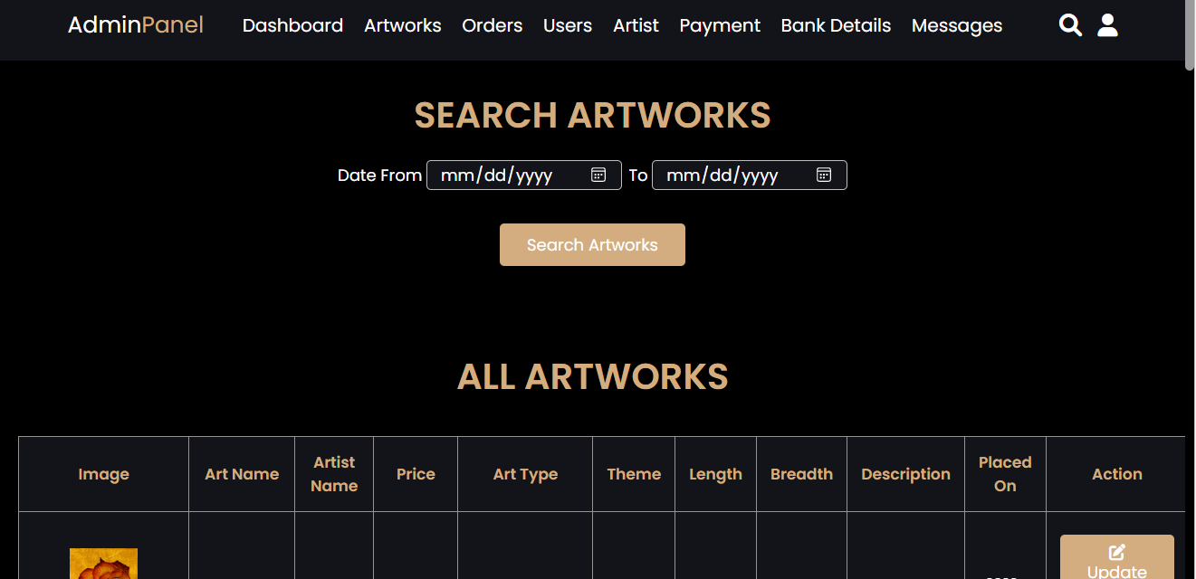 GitHub - Harshini620/art-gallery: Online Art Gallery using PHP with MySQL