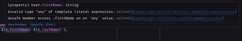 [core] Typing is breaking few `@typescript-eslint/*` rules · Issue #447 ...