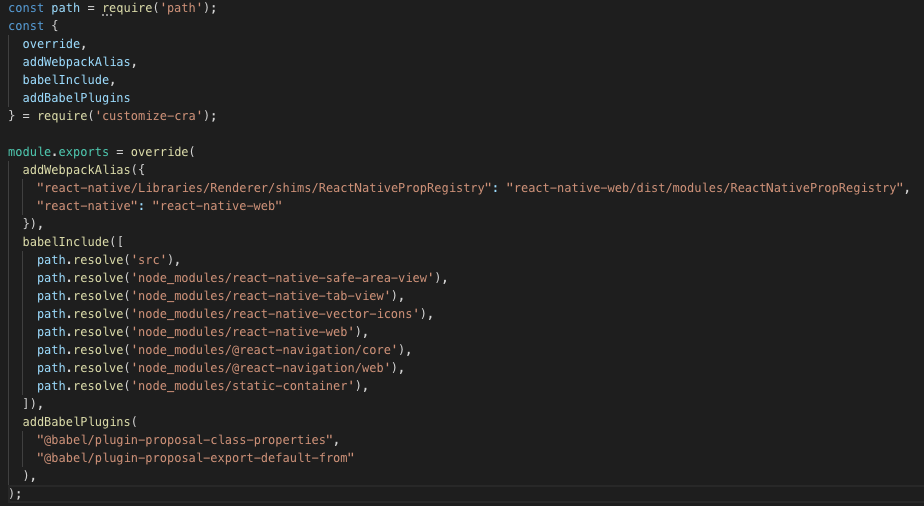 React Navigation web not compatible with react-app-rewired · Issue #373 ...