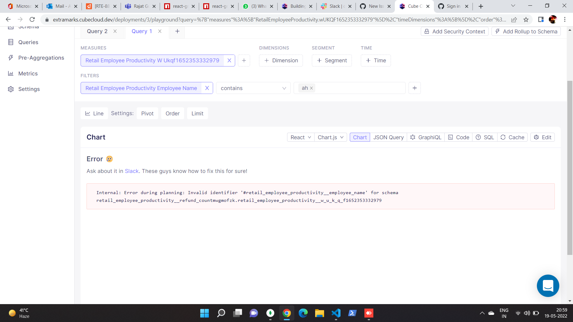 Query is matching with preaggregation in which dimension doesn