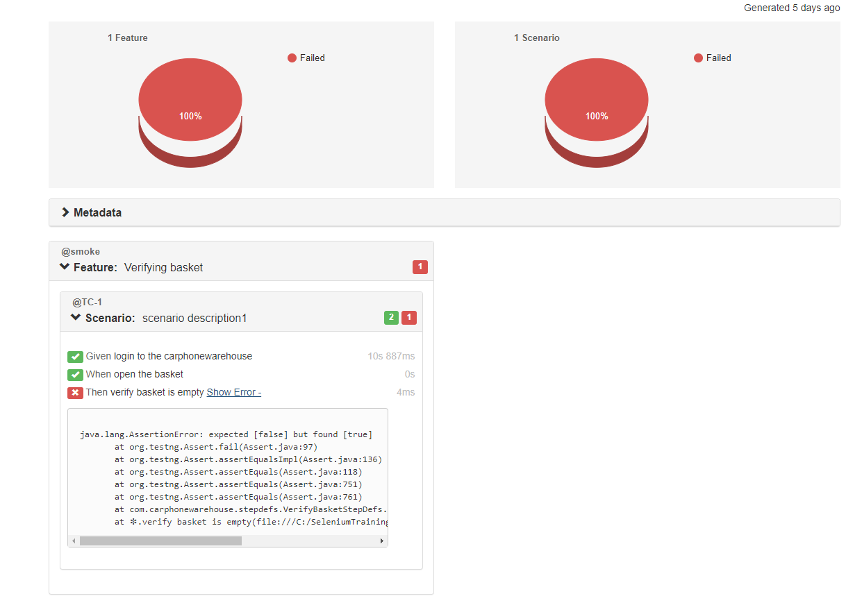 Cucumber reports generated doesn't have screenshot attached · Issue ...