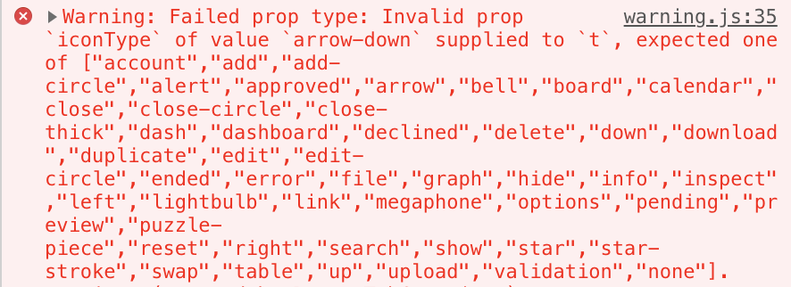 New icons missing from prop type definitions · Issue #635 · sociomantic ...
